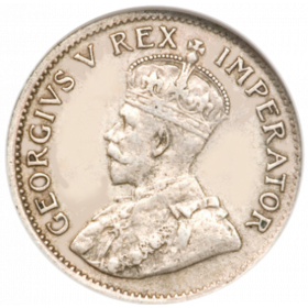 Threepence, South Africa, 1925, Silver - Wreath