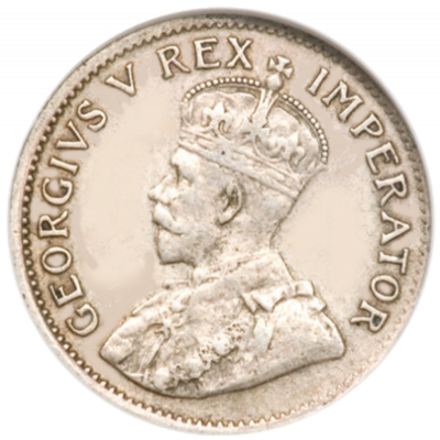 Threepence, South Africa, 1925, Silver - Wreath