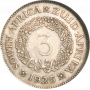 Threepence, South Africa, 1925, Silver - Wreath