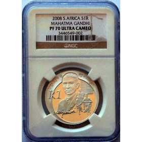 1 Rand, South Africa, Protea 2008, Graded