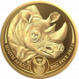 Big Five Rhino, South Africa, 2022, Gold Obverse