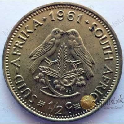 ½ Cent, South Africa, 1961