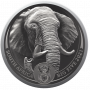 1oz South Africa, Big Five II Elephant, 2021, Silver Reverse