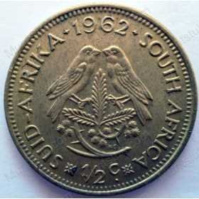 ½ Cent, South Africa, 1962