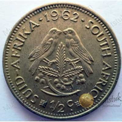 ½ Cent, South Africa, 1962