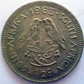 ½ Cent, South Africa, 1963