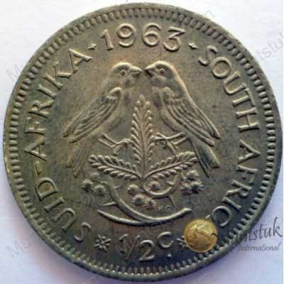 ½ Cent, South Africa, 1963