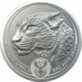 1oz, South Africa, 2020, Silver, Big Five - Leopard Obverse