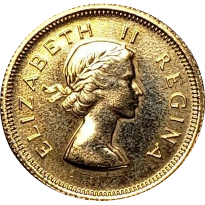 Ten Shillings, South Africa, 1953, Gold Obverse