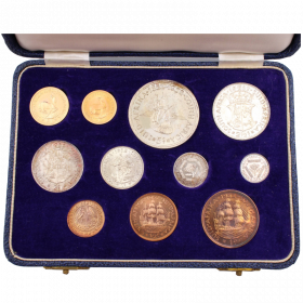 1952 RSA Long Proof Set Reverse Box open