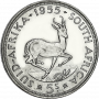 Five Shillings, South Africa, 1955, Silver Reverse