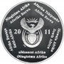R2, South Africa, 2011, Silver - World Cup Rugby Obverse