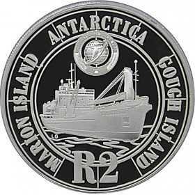 R2, South Africa, 2008, Silver - International Polar Year Reverse