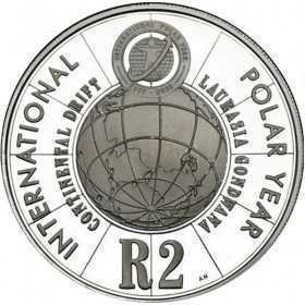 R2, South Africa, 2007, Silver - International Polar Year Reverse