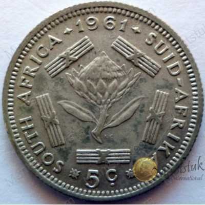 5 Cent, South Africa, 1961