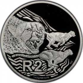R2, South Africa, 2016, Silver - Big Cats reverse