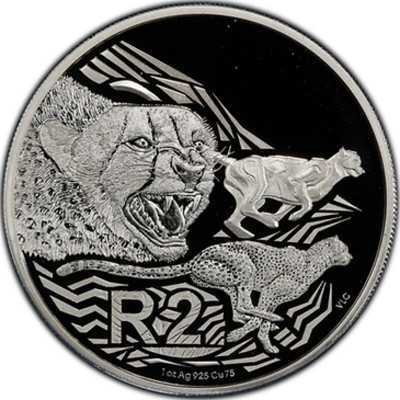 R2, South Africa, 2016, Silver - Big Cats reverse