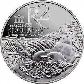 R2, South Africa, 2015, Silver, UNESCO Kogelberg Biosphere - Land reverse