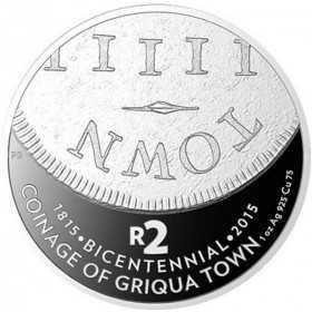 R2, South Africa, 2015, Silver, Griqua Town reverse