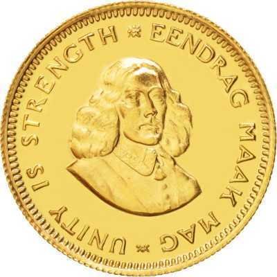 R1, South Africa, 1965, Gold obverse