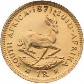 R1, South Africa, 1971, Gold Reverse