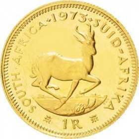 R1, South Africa, 1973, Gold Reverse