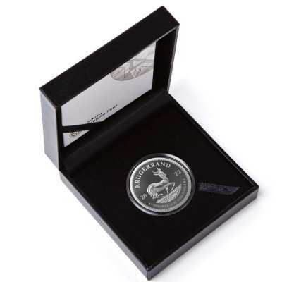 2oz Krugerrand, South Africa, 2022, Silver box reverse