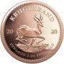 2oz Krugerrand, South Africa, 2020, Gold Reverse