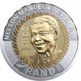 Five Rand, South Africa, 2018, Bimetal, Nelson Mandela Centenary obverse