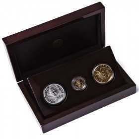 2017, South Africa, OR Tambo - 3 Coin Proof Set box open