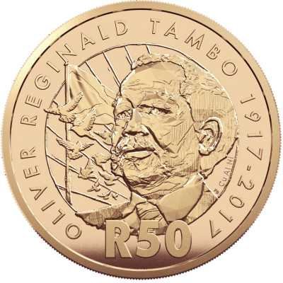 R50, South Africa, 2017, Aluminium Bronze - OR Tambo Centenary reverse