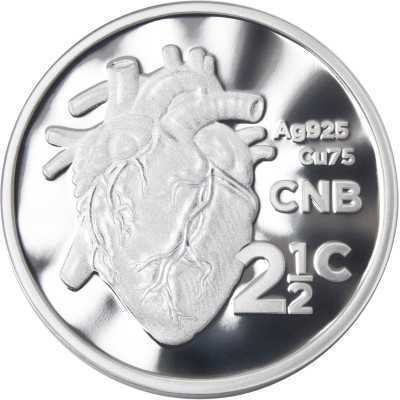 2017, South Africa, Tickey, Sterling Silver, Heart Transplant Reverse