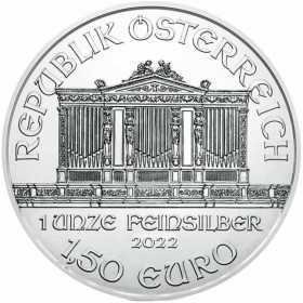 1,50 Euro, Austrian, 2022, Silver - Austrian Philharmonic obverse