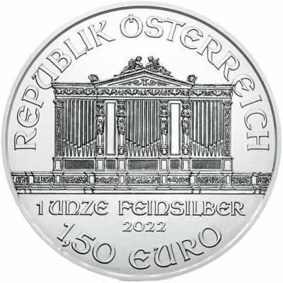 1,50 Euro, Austrian, 2022, Silver - Austrian Philharmonic obverse
