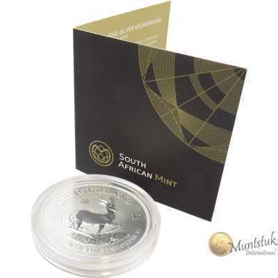 1oz Krugerrand, South Africa, 2017, Silver - Mintmark