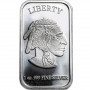 1oz, USA, Silver - Buffalo Bar - Reverse