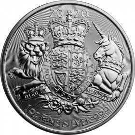 2 Pounds, UK, 2020, Silver - Coat of Arms obverse