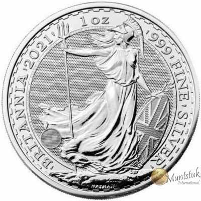1oz, UK, 2021, Silver - Britannia obverse