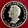 1999, Norway, Sterling Silver, Medal - Elie Wiesel, Author and Humanitarian
