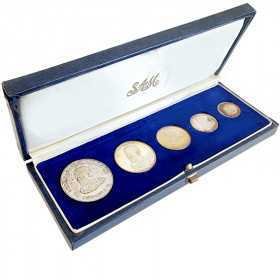 1968, Swaziland, Silver, Proof Set - Independence, Box Open
