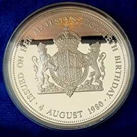 1980, UK, Sterling Silver, Medal - Queen's Birthday