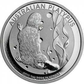 1oz, Australia, 2017, Platinum - Platypus reverse