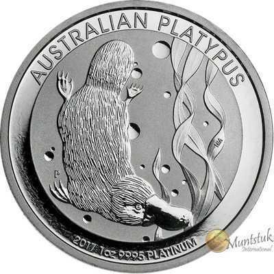 1oz, Australia, 2017, Platinum - Platypus reverse