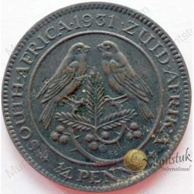 Quarter Penny, South Africa, 1931, Brass