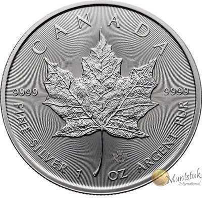 1oz, Canada, 2020, Silver - Maple Leaf reverse