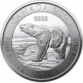 1/2oz, Canada, 2020, Silver - Polar Bear Reverse