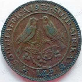 Quarter Penny, South Africa, 1932, Brass