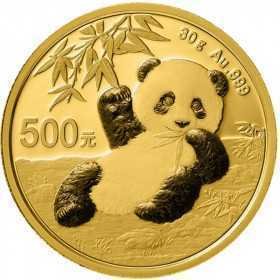 500 Yuan, China, 2020, Gold - Panda obverse