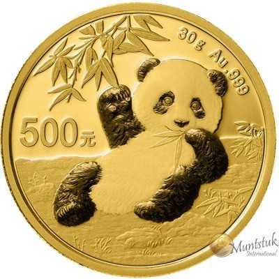 500 Yuan, China, 2020, Gold - Panda obverse