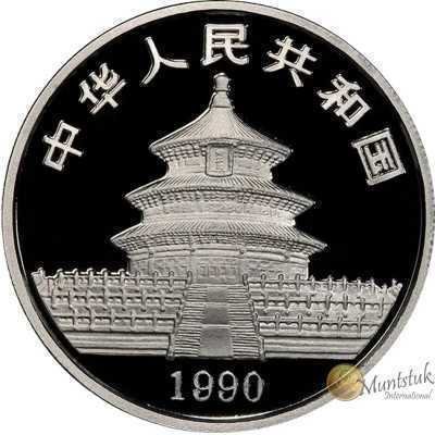 100 Yuan, China, 1990, Platinum - Panda obverse